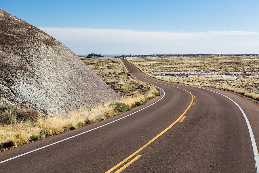 Petrified Forest Road. Petrified Forest National Park.  ()