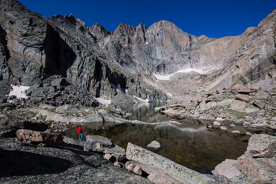 Chasm Lake and Longs Peak. Rocky Mountain National Park.  ()
