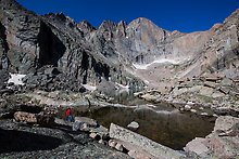 Chasm Lake and Longs Peak. Rocky Mountain National Park.  ( )