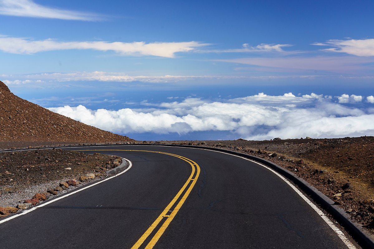 Haleakala Highway. Haleakala National Park.  ()