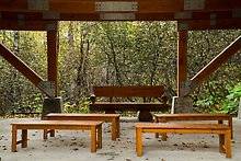 Exit Glacier Nature Center. Kenai Fjords National Park.  ( )
