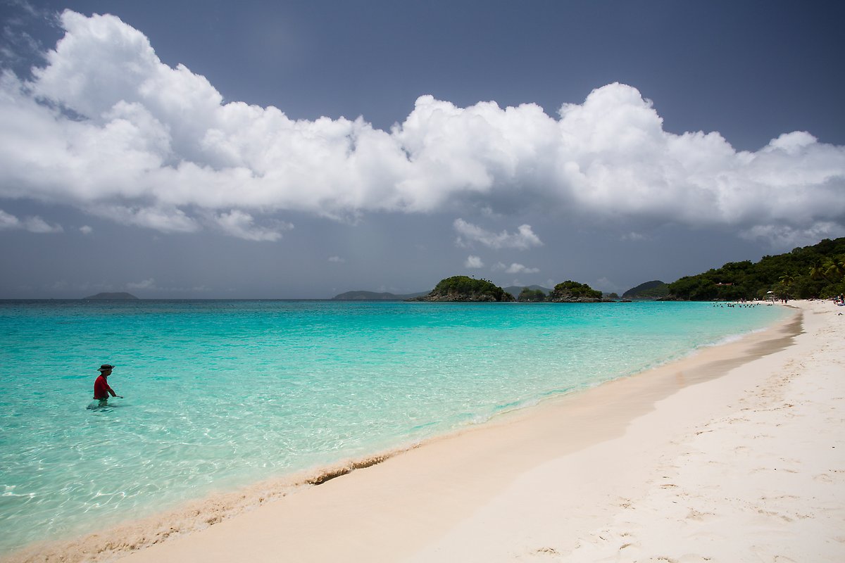 Trunk Bay beach. Virgin Islands National Park.  ()