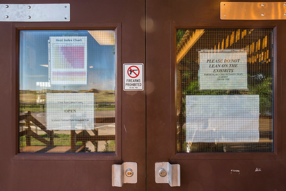 Rolling hills, White River Visitor Center. Badlands National Park.  ()