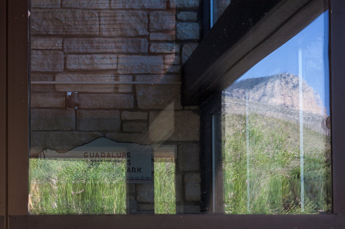 Mountain, visitor center. Guadalupe Mountains National Park.  ()